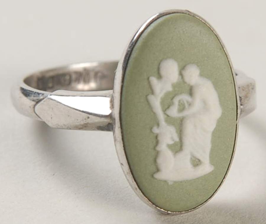 Jasperware Jewelry Sterling Ring (Size 5) by Wedgwood-1