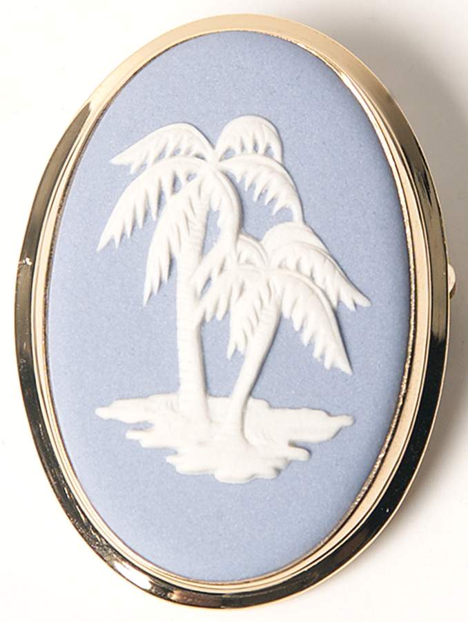 Jasperware Jewelry Goldplate Brooch by Wedgwood-1