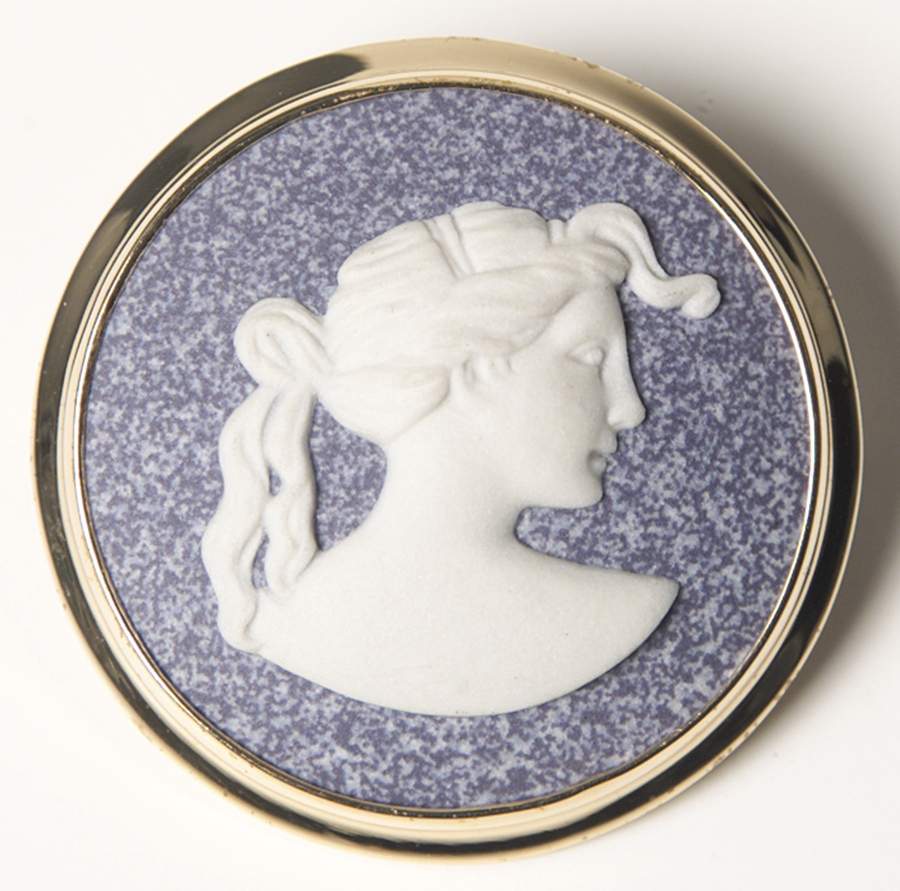 Jasperware Jewelry Goldplate Brooch by Wedgwood-1