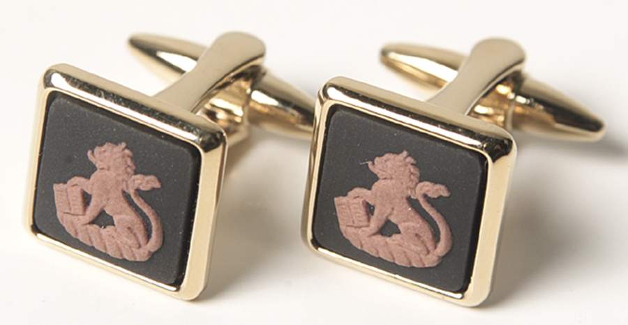 Jasperware Jewelry (Pair) Goldplate Cuff Links by Wedgwood-1
