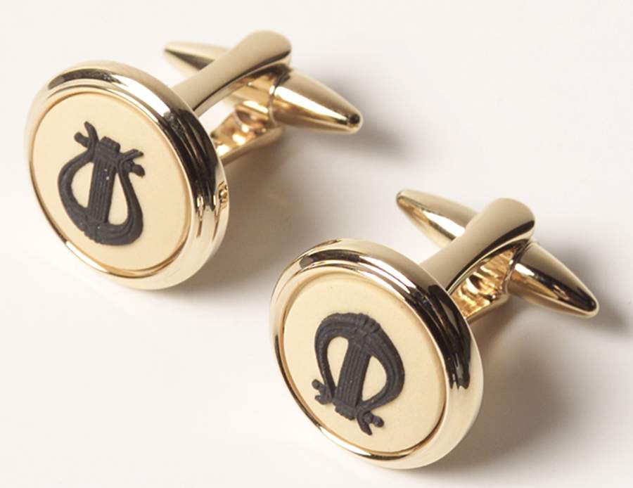 Jasperware Jewelry (Pair) Goldplate Cuff Links by Wedgwood-1