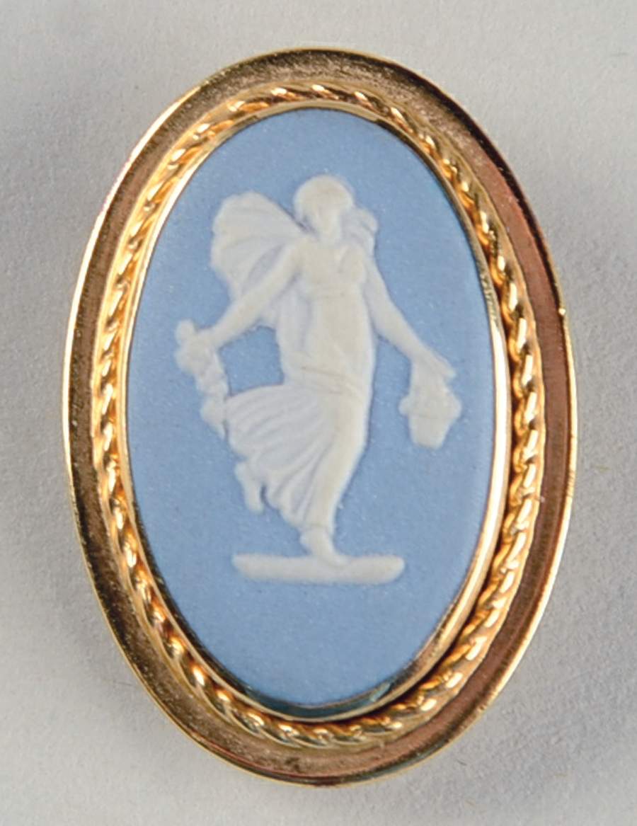 Jasperware Jewelry Gold Charm No Necklace by Wedgwood-1