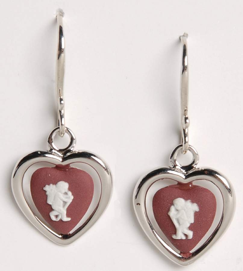 Jasperware Jewelry (Pair) Rhodium Earring by Wedgwood-1