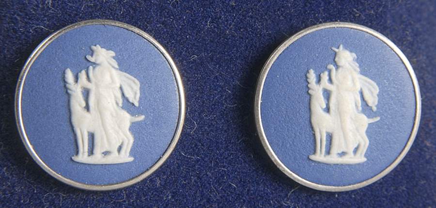 Jasperware Jewelry Earring Pair by Wedgwood-1
