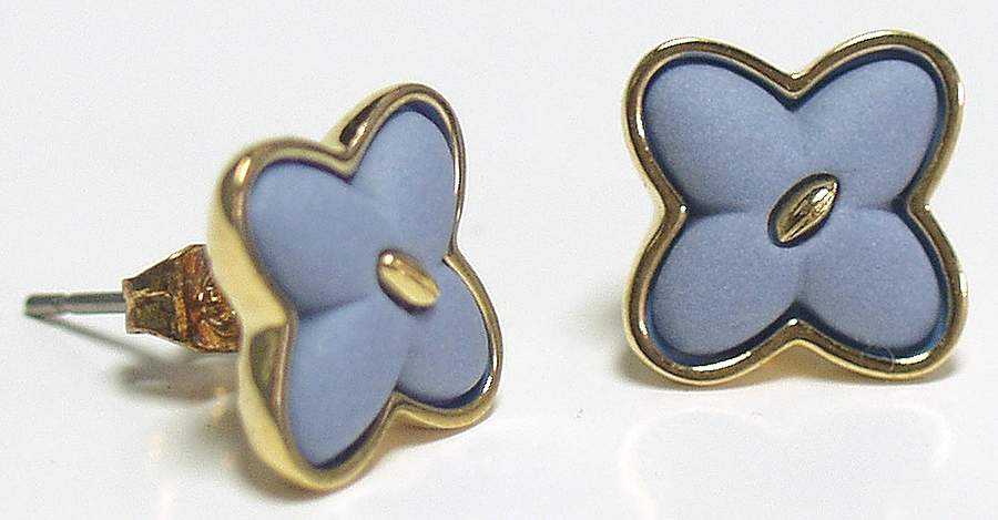 Jasperware Jewelry (Pair) Flower Shape Earring by Wedgwood-1