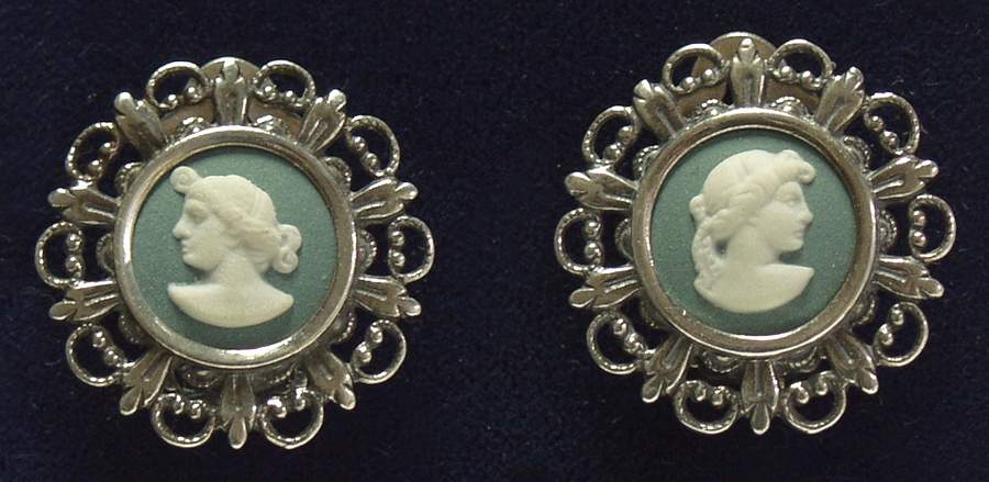 Jasperware Jewelry Earring Pair by Wedgwood-1