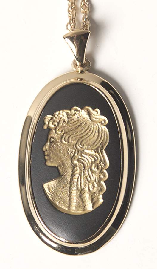 Jasperware Jewelry Goldplate Pendant by Wedgwood-1