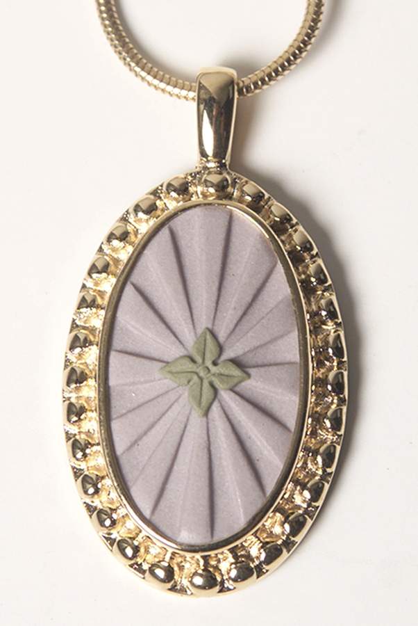 Jasperware Jewelry Goldplate Pendant by Wedgwood-1