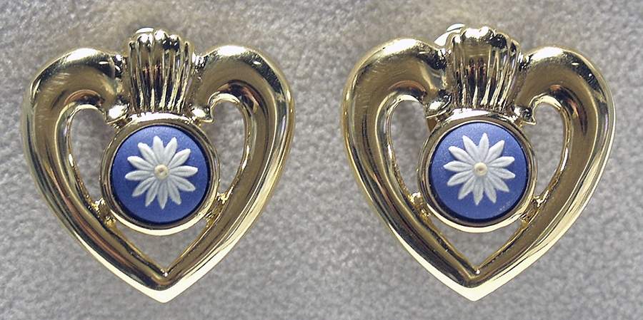 Jasperware Jewelry Earring Pair by Wedgwood-1