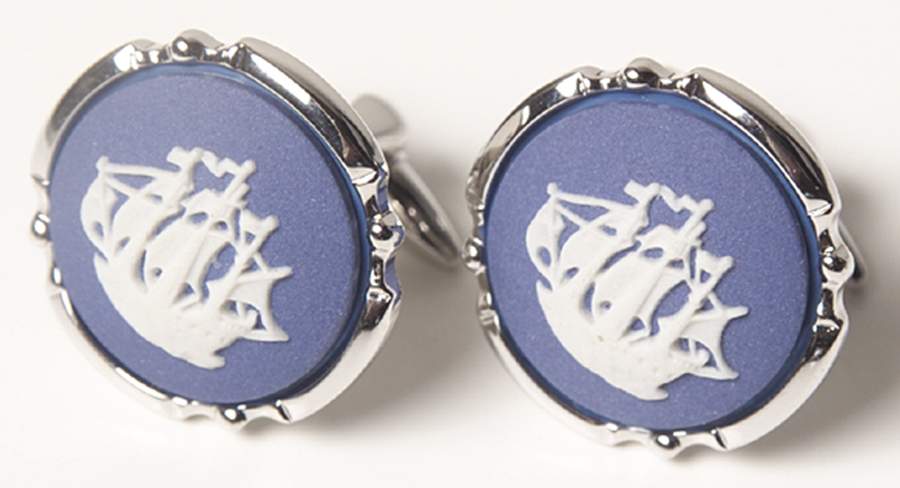 Jasperware Jewelry (Pair) Rhodium Cuff Links by Wedgwood-1