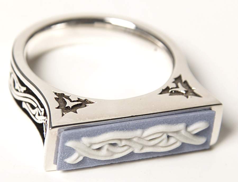 Jasperware Jewelry Sterling Ring (Size 5 1/2) by Wedgwood-1