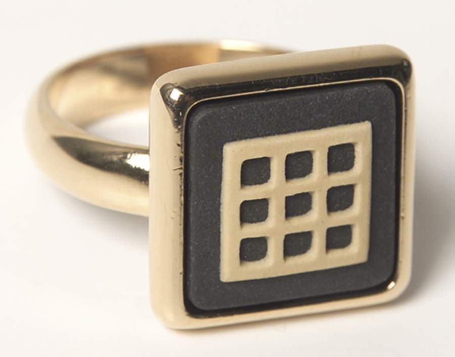 Jasperware Jewelry Goldplate Ring (Size 6) by Wedgwood-1