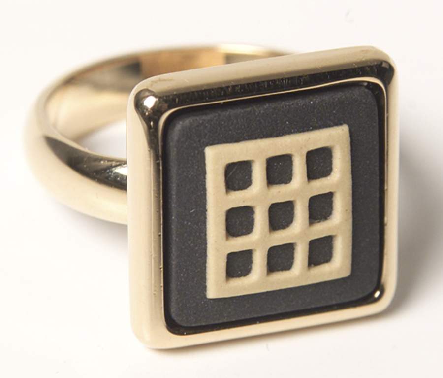 Jasperware Jewelry Goldplate Ring (Size 5) by Wedgwood-1