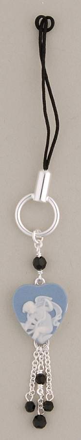 Jasperware Jewelry Cupid Heart Muse Phone Strap by Wedgwood-1