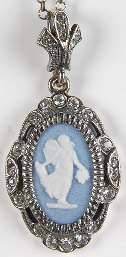 Jasperware Jewelry Sterling Pendant by Wedgwood-1