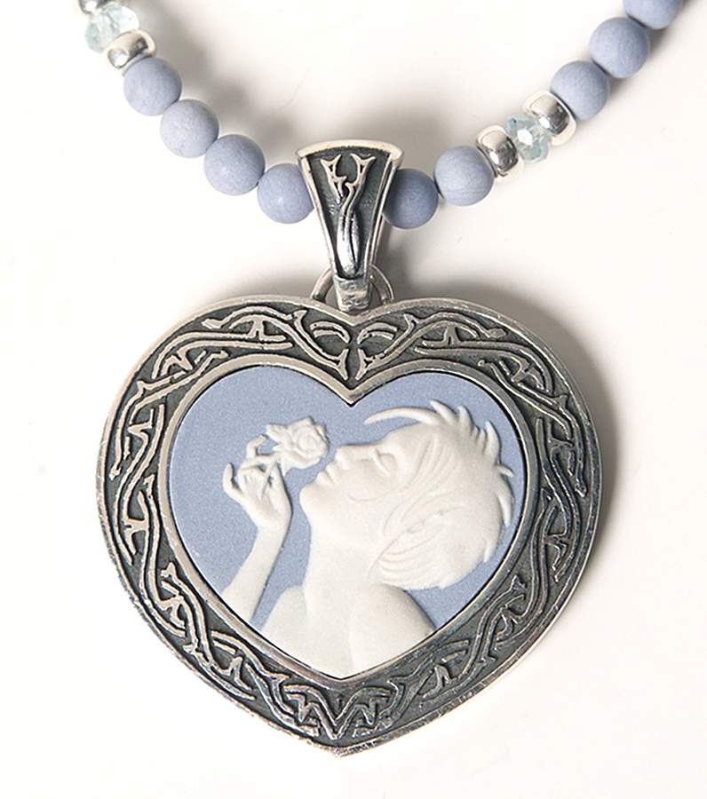 Jasperware Jewelry Sterling Pendant by Wedgwood-1