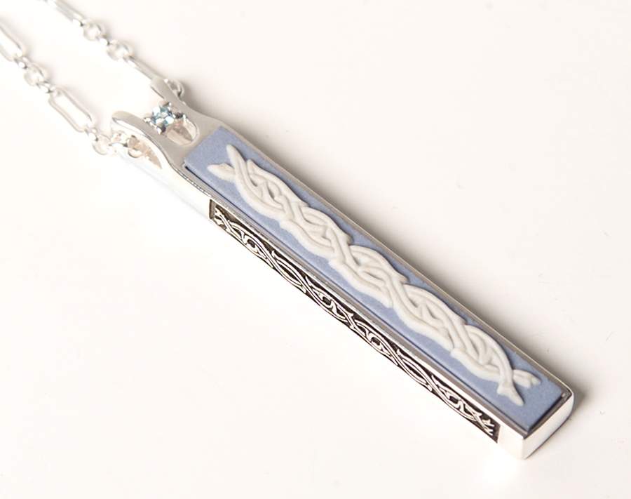 Jasperware Jewelry Sterling Pendant by Wedgwood-1
