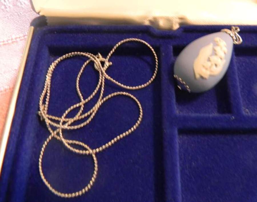 Jasperware Jewelry Sterling Pendant by Wedgwood-1