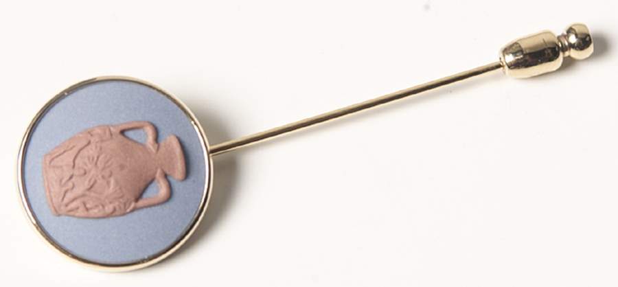 Jasperware Jewelry Goldplate Stick Pin by Wedgwood-1
