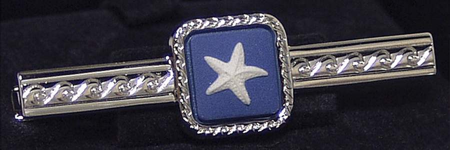 Jasperware Jewelry Rhodium Tie Bar by Wedgwood-1