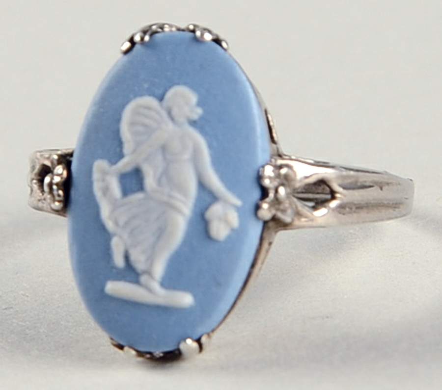 Jasperware Jewelry (Size 5 1/2) Sterling Ring by Wedgwood-1