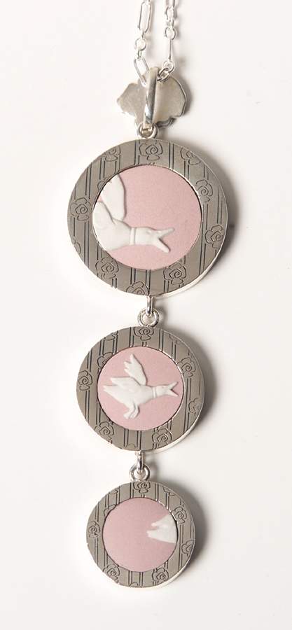 Jasperware Jewelry Sterling Pendant by Wedgwood-1