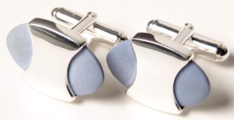 Jasperware Jewelry (Pair) Sterling Cuff Links by Wedgwood-1