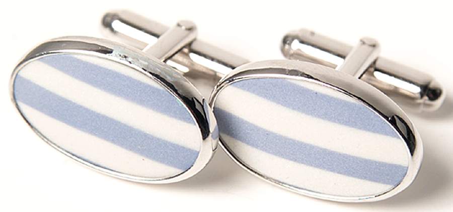 Jasperware Jewelry (Pair) Rhodium Cuff Links by Wedgwood-1