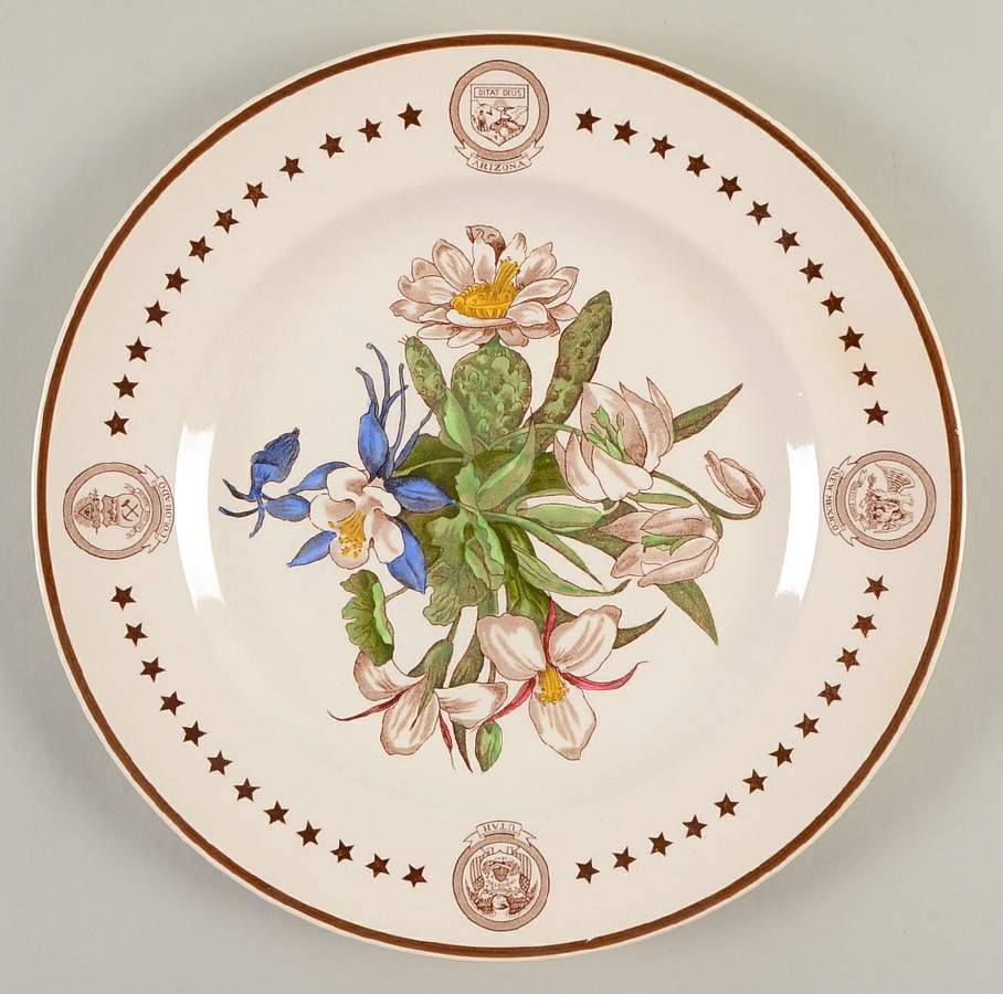 American State Flower Plates, The Dinner Plate by Wedgwood-1