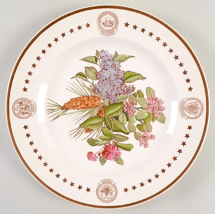 American State Flower Plates, The Dinner Plate by Wedgwood-1