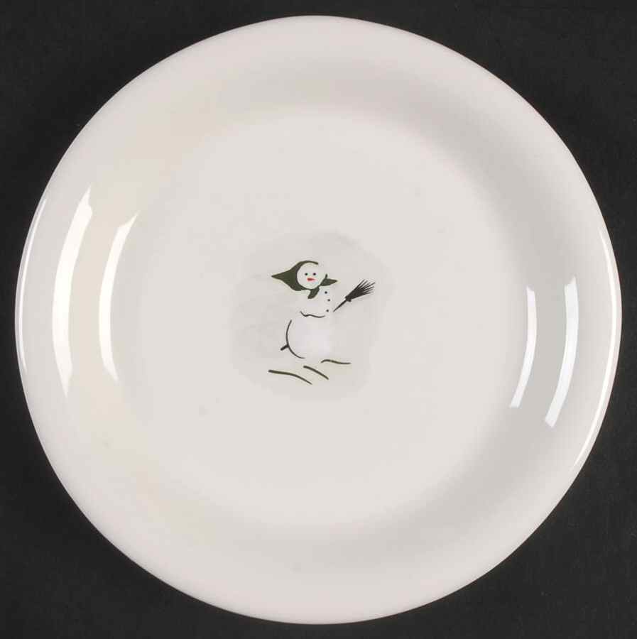 Holiday Snowman Dessert/Pie Plate by Williams-Sonoma-1