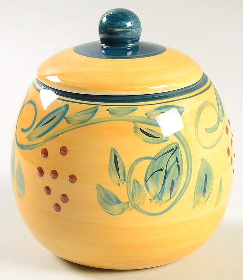 Berries En Provence Sugar Bowl & Lid by Whole Home-1