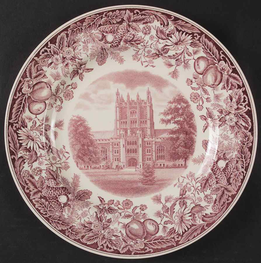 Vassar College Mulberry Dinner Plate by Wedgwood-1