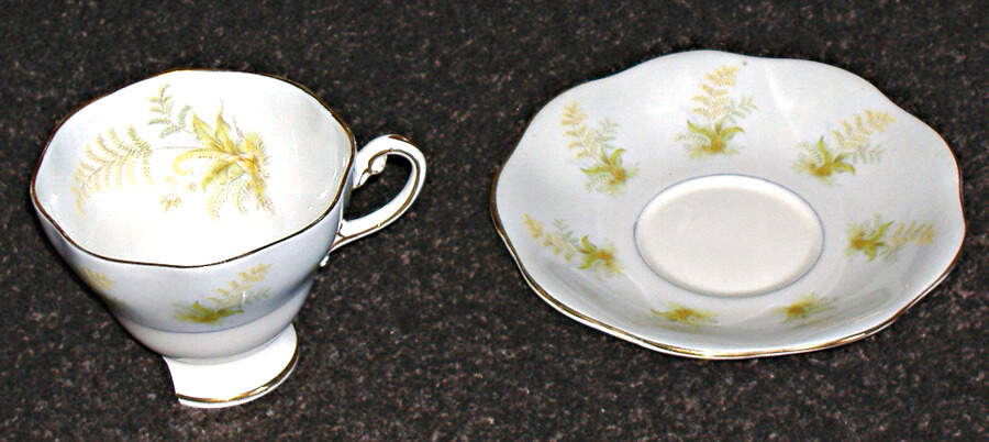4019 Blue Footed Cup & Saucer Set by J F Wileman-1