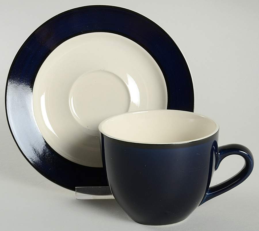 Colormate Flat Cup & Saucer Set by Whole Home-1