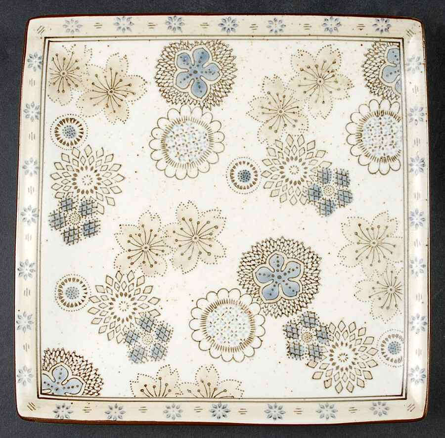 Driftwood Floral Square Dinner Plate by World Market-1