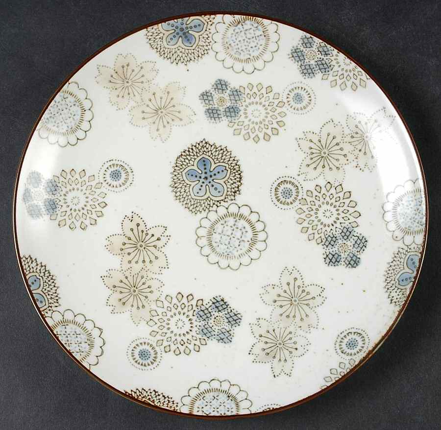 Driftwood Floral Salad/Dessert Plate by World Market-1