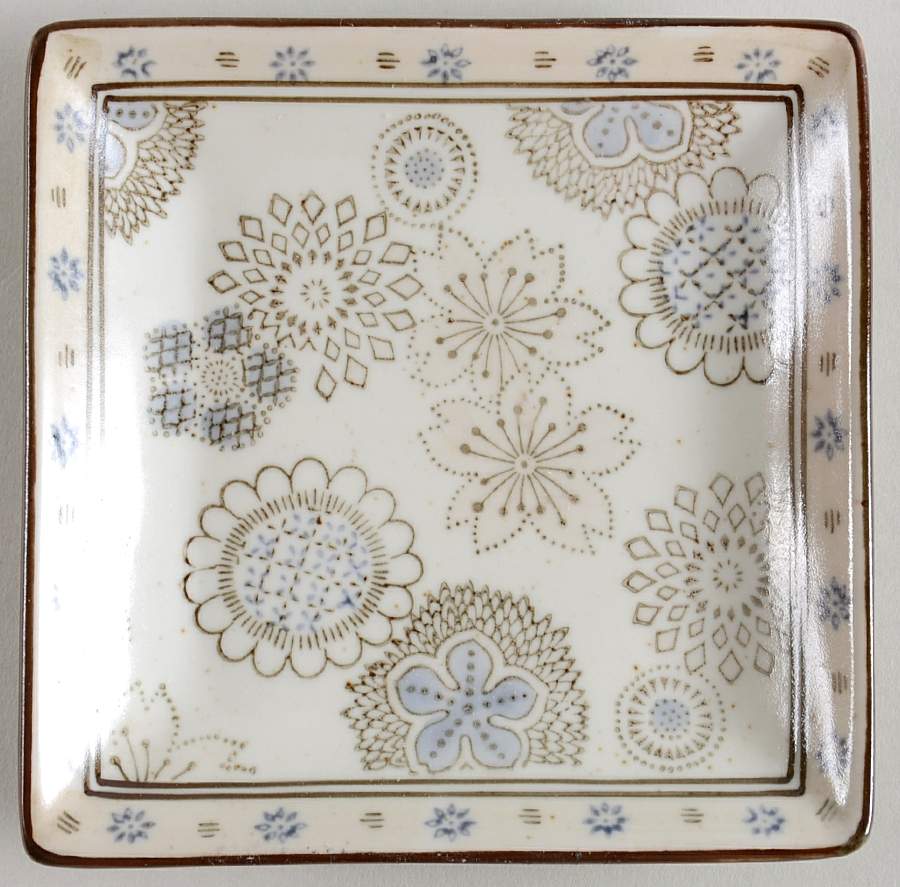 Driftwood Floral Square Salad/Dessert Plate by World Market-1