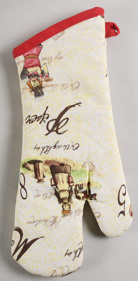 12 Days of Christmas (Black Numbers, Rim Shape) Cloth Oven Mitt by Williams-Sonoma-1