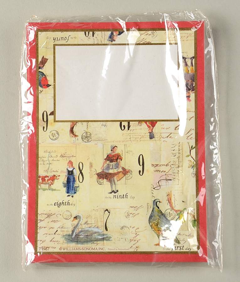 12 Days of Christmas (Black Numbers, Rim Shape) (Set of 12) Paper Place Cards by Williams-Sonoma-1