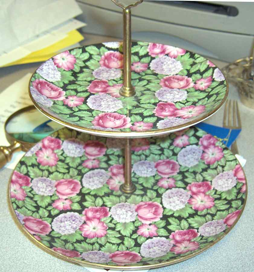 7579 2 Tiered Serving Tray (Dinner & Salad Plate) by JH Weatherby-1