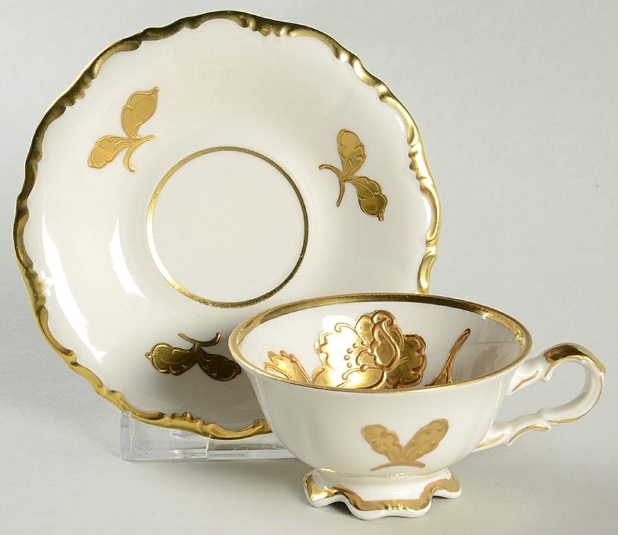 FNE7 Footed Demitasse Cup & Saucer Set by Franz Neukirchner-1