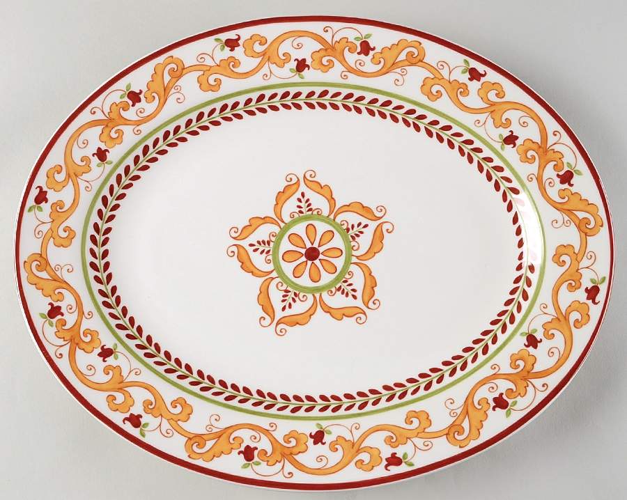 Lisbon 15" Oval Serving Platter by World Market-1