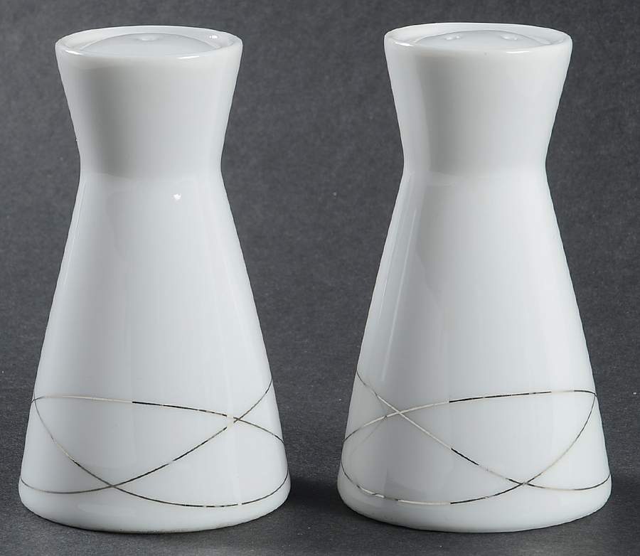Platinum Twist Salt & Pepper Set by Wedgwood-1