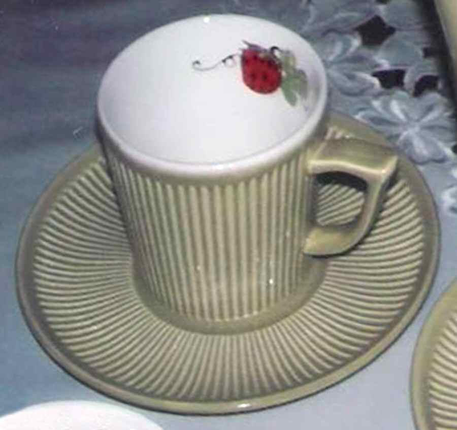 WAJ8 Flat Cup & Saucer Set by Wales (Japan)-1