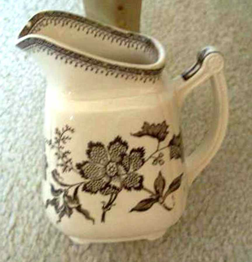 Chinese Plant Brown Creamer by J F Wileman-1