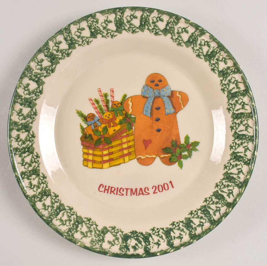 Green Sponge Christmas Dinner Plate by Workshop Gerald Henn-1