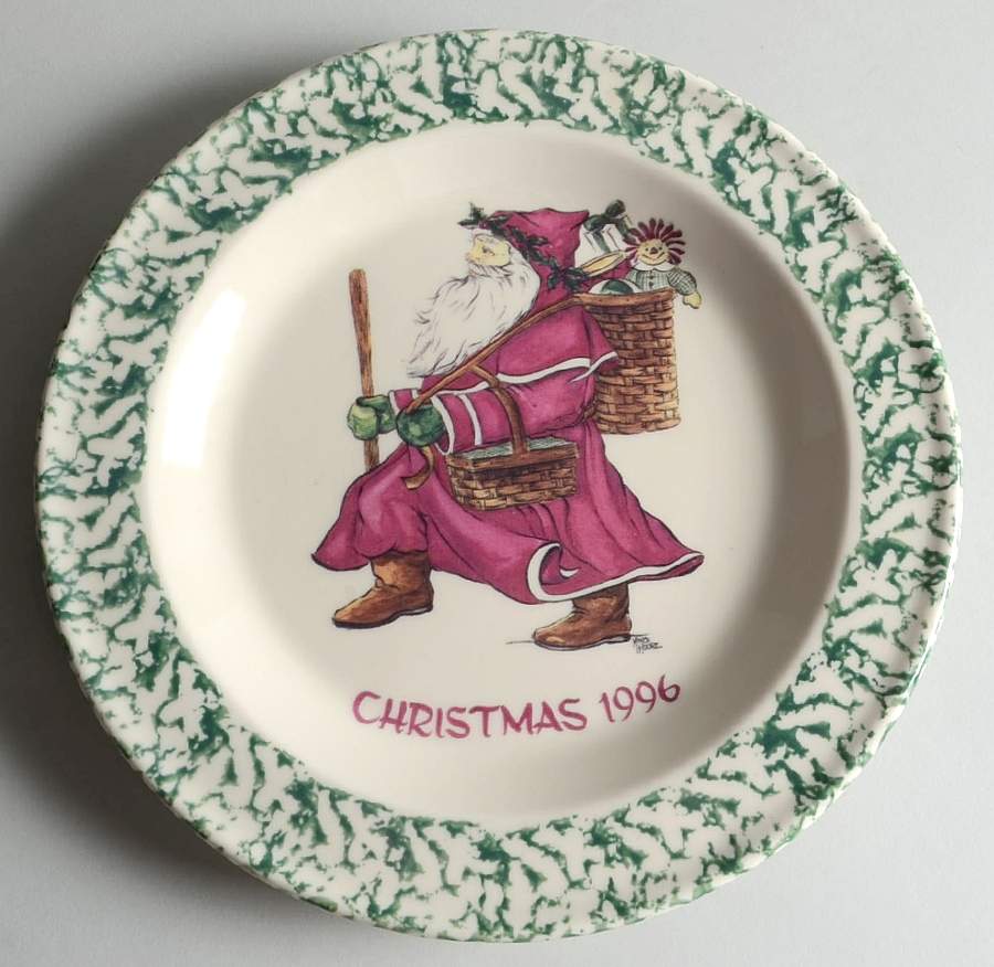 Green Sponge Christmas Dinner Plate by Workshop Gerald Henn-1