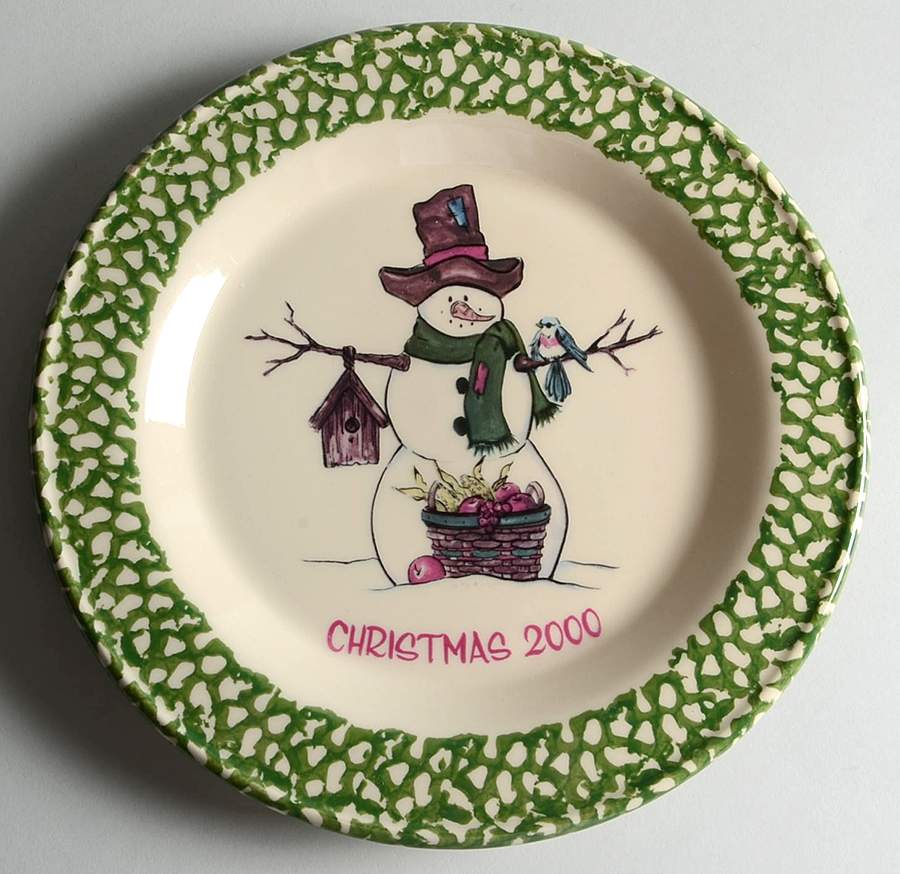 Green Sponge Christmas Dinner Plate by Workshop Gerald Henn-1