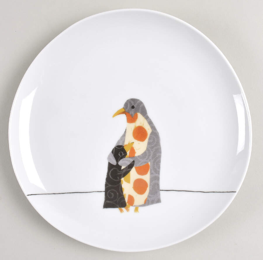 Penguin Friends Salad/Dessert Plate by West Elm-1
